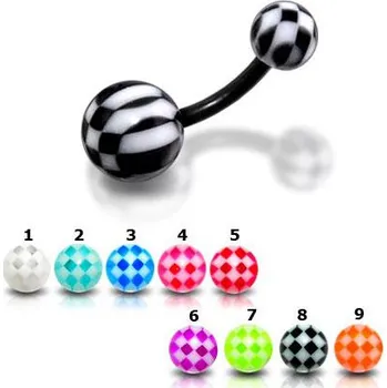 Piercing Piercingate Piercing do pupíku PBK00077 - Barva/Motiv: Světle růžová