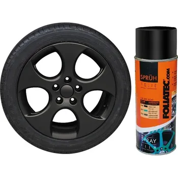 Autolak Foliatec Barva na kola , černá matná fólie ve spreji, 400 ml