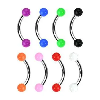 Piercing Piercingate Piercing do obočí POB00171 - Barva/Motiv: Modrá