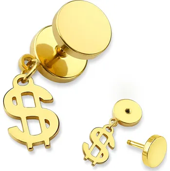 Piercing Piercingate Falešný piercing - dolary PFA00261 - Barva/Motiv: Zlatá