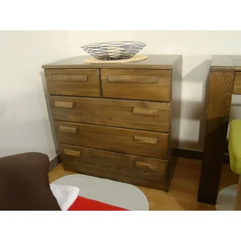 Komoda mořená šuplíková komoda z masivu KATRIN V (zásuvková komoda masiv)