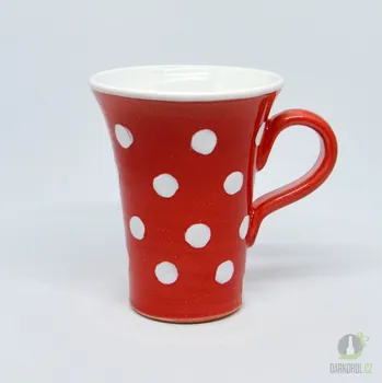 Hrnek malý červený puntík 0,15l - poslední kus !!!