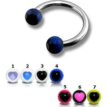 Piercing Piercingate Podkova s kuličkami PPO00073 - Barva/Motiv: 3