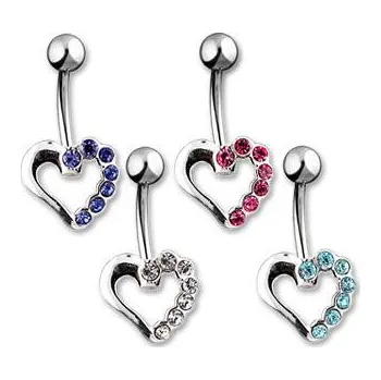 Piercing Piercingate Piercing do pupíku PBP00207 - Barva/Motiv: Modrá