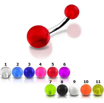 Piercing Piercingate Piercing do pupíku PBK00047 - Barva/Motiv: Oranžová