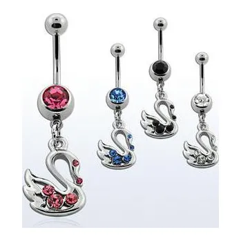 Piercing Piercingate Banánek s labutí PBV00420 - Barva/Motiv: Modrá