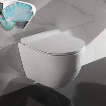 Klozet Závěsný klozet BOCH Slim Rimless + sedátko (BOCH závěsný klozet bílá glazura)