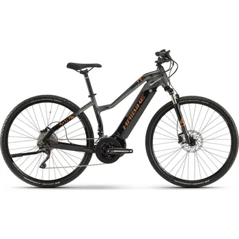Haibike Sduro Cross 6.0 500 Wh 28" dámské šedé/oranžové 2019 Elektrokolo Haibike Sduro Cross 6.0 500 Wh 28" dámské šedé/oranžové 2019