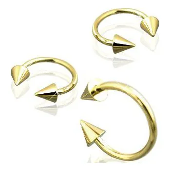 Piercing Piercingate Podkova s hroty PPO00064 - Hroty: 5 mm, Průměr podkovy: 12 mm, Průměr tyčky: 1,6 mm