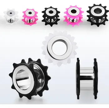 Piercing Piercingate Tunel do ucha s ozubeným kolečkem PTP00234 - Barva/Motiv: Růžová, Průměr Tunely, plugy, roztahováky: 8 mm