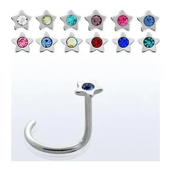 Piercing Piercingate Piercing do nosu PNO00168 - Barva/Motiv: Tmavě modrá