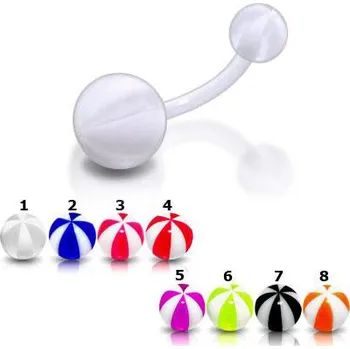 Piercing Piercingate Piercing do pupíku PBK00131 - Barva/Motiv: Černá