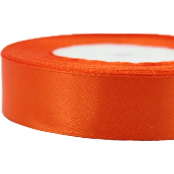 Stuha STUHA ATLASOVÁ JEDNOLÍCÍ - různé barvy - 25mm/1bm šíře 25 mm: Oranžová - pomerančová