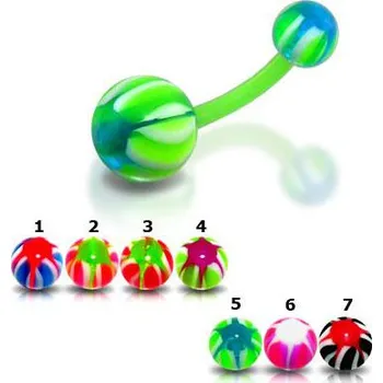 Piercing Piercingate Piercing do pupíku PBK00137 - Barva/Motiv: 3