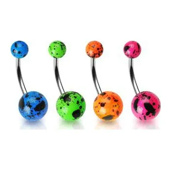 Piercing Piercingate Piercing do pupíku - motiv skořápka PBK00147 - Barva/Motiv: Růžová