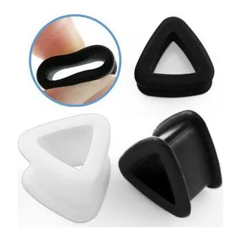 Piercing Piercingate Tunel do ucha - trojúhelník PTP00106 - Barva/Motiv: Černá, Průměr Tunely, plugy, roztahováky: 12 mm