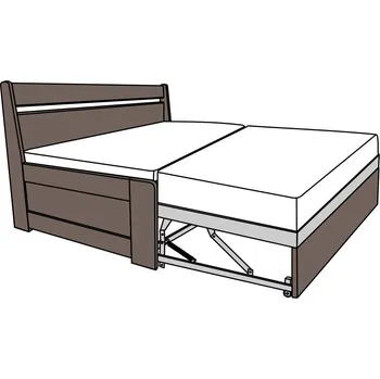 Postel ROALHOLZ DUO SOFI N+N 90 x 200 cm mořená