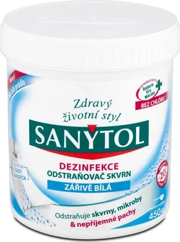 Odstraňovač skvrn Sanytol dezinfekční odstraňovač skvrn na bílé prádlo 450 g