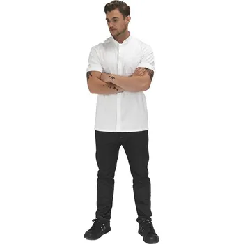 Gastro oděv Dennys Le Chef Prep DF118 kuchařský rondon krátký rukáv - barva bílá S