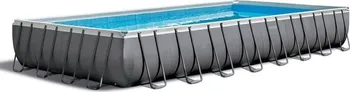 Bazén Intex Ultra Rectangular Frame Pools Set 26374NP 9,75 x 4,88 x 1,32 m + písková filtrace, schůdky, plachta, podklad