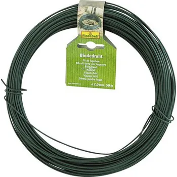 Floristický drát Vázací drát FloraSelf kov-plast Ø 2 mm 50 m zelený