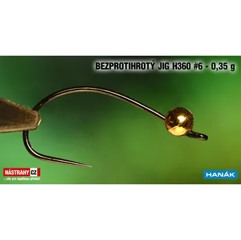 Rybářský háček Wolfram BL jig H360 #6 - 15 mm - #6, 5 ks, GOLD, 0,35 g