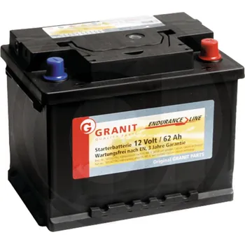 Autobaterie Autobaterie 12V 62Ah Granit bezúdržbová do auta, traktoru startovací proud 480A, 0/1