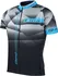 cyklistický dres Force Best s krátkým rukávem šedý/modrý/černý