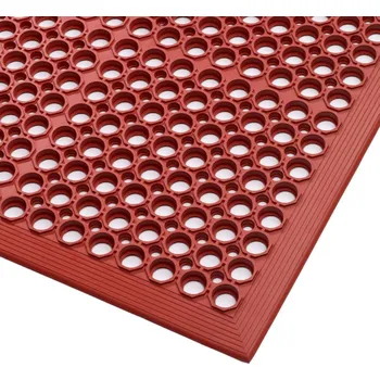 Rohožka Červená gumová protiskluzová rohož do kuchyně Sanitop Red - délka 91 cm, šířka 152 cm, výška 1,27 cm