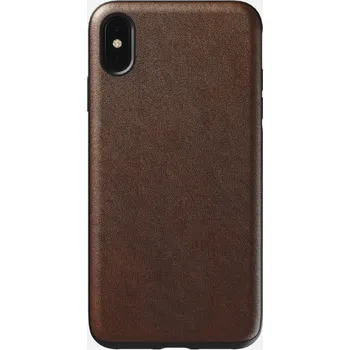 Nomad Rugged Leather Case pro Apple iPhone XS Max hnědé Pouzdro na mobilní telefon Nomad Rugged Leather Case pro Apple iPhone XS Max hnědé