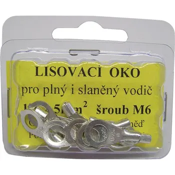 Kabelové oko Oko kabelové lisovací, vodič 1,5-2,5 mm, M6