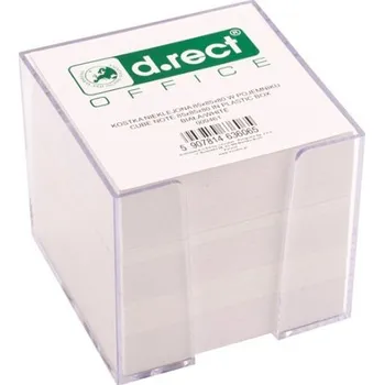 Samolepící bloček Špalíček v plastovém obalu 85x85x80 mm, bílý