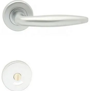 Dveřní kování Cobra Element-R WC F1 klika/klika stříbrný elox