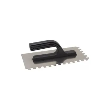 Zdenické nářadí TOPTRADE hladítko nerezové, s plastovou rukojetí, zub 10 mm, 270 x 130 mm, hobby 109125 AKCE