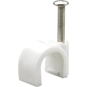 kabelová chránička Příchytka kabelu 4 mm, bílá