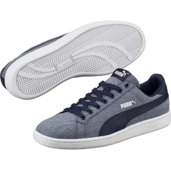Pánské tenisky Recenze PUMA Smash Herringbone Peacoat/Peacoat