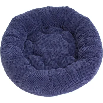 Pelíšek pro kočku Rajen kulatý pelíšek 50cm, vzor tmavě modré bublinky