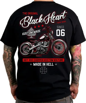 Pánské tričko Black Heart Red Chopper černé