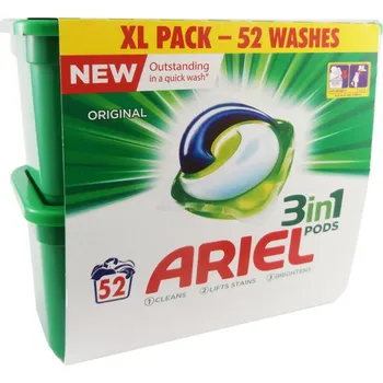 Kapsle na praní Recenze Ariel 3v1 Original 52 ks