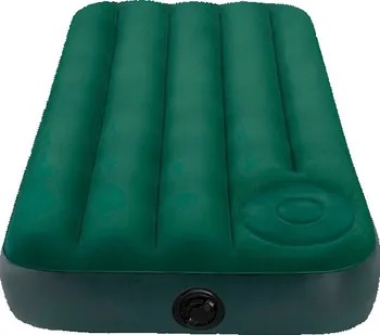 Nafukovací matrace Intex Twin Downy Bed s vestavěnou pumpou 76 x 191 x 22 cm zelená