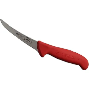 Kuchyňský nůž F. Dick - Nůž vykosťovací 13 cm, zahnutá čepel, ohebný, červený (série ERGOGRIP)