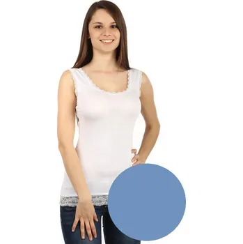 Glara Jednobarevné dámské tílko s krajkou 442645