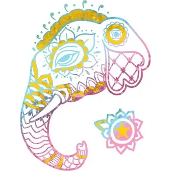 Odstranitelné tetování Metalický slon 1 - nalepovací tetování