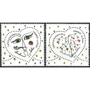 Poštovní známka Post France (2008) MiNr. 4352 - 4353 ** - Francie - svátek svatého Valentýna