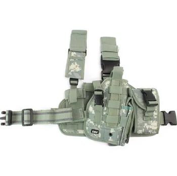 101 INC Taktické stehenní pouzdro na pistoli , pravé - ACU