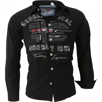 GEOGRAPHICAL NORWAY košile pánská ZOLDUC MEN 100 S černá