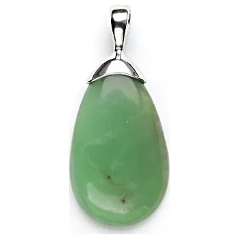 Přívěsek Stříbrný přívěsek, přírodní chryzopras, 7,23 g