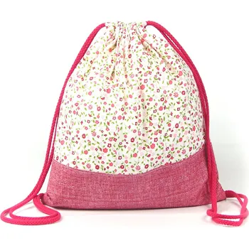 Dětský batoh HEDVA ČESKÝ BROKÁT Dívčí batůžek EMILY květy růžová