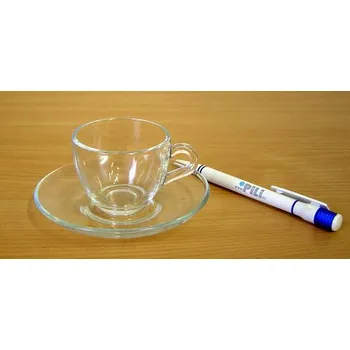 Šálek s podšálkem 90 ml šapo káva BASIC sklo