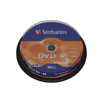 VERBATIM DVD-R(10-Pack)Spindl/MattSlvr/16x/4.7GB